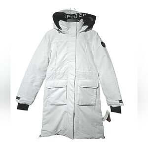 Spyder Black and White Hydro/ Thermo Winter PufferJacket Heavyweight Size Small